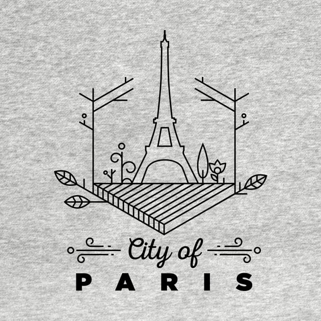 Paris City Monogram by kursatunsal